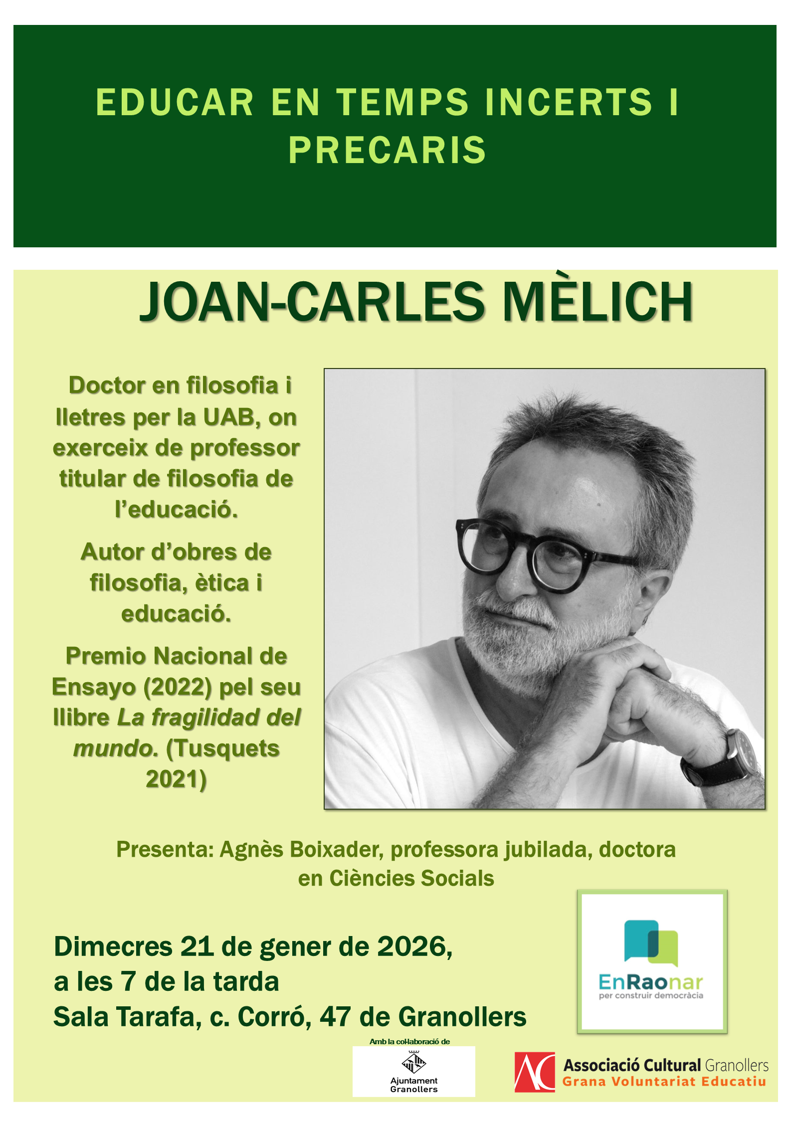 Joan-Carles Mèlich. Gener 26 Definitiu